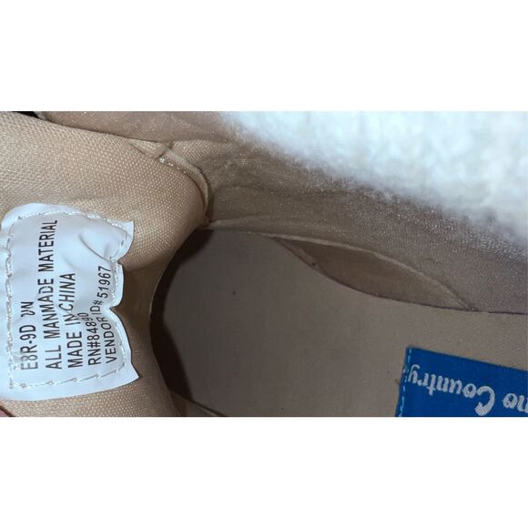 NWOB Haband Sno Country Womens Winter Ankle Boots Beige Off White Size 8 - Picture 6 of 9